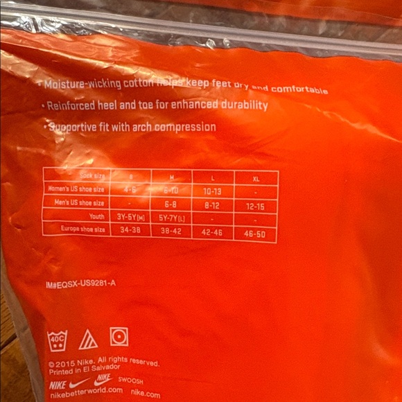 Nike Six Pack Men’s Cushioned Crew Socks Size 8-12 - Picture 4 of 5